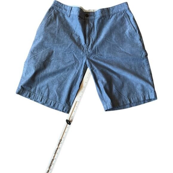 Dockers Mens Chambray Blue Casual Flat Front Shorts Size 36 - Picture 5 of 9